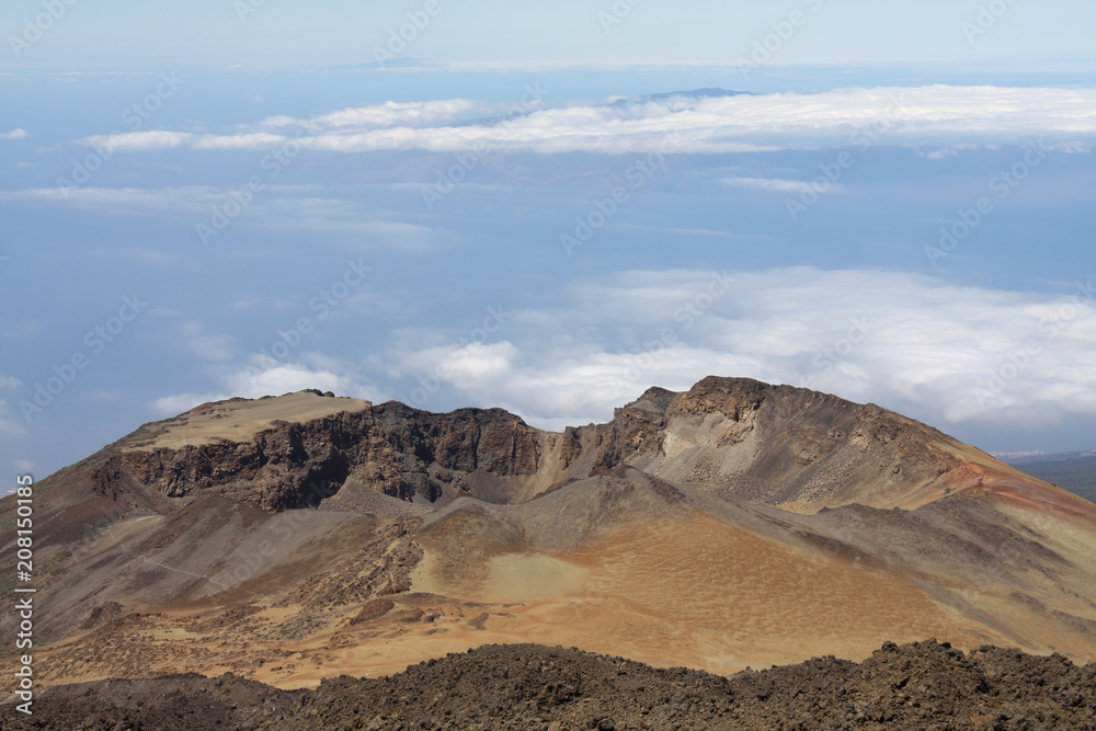 Vista del Pico Viejo, La Gomera, El Hierro  desde el Teide, Tenerife