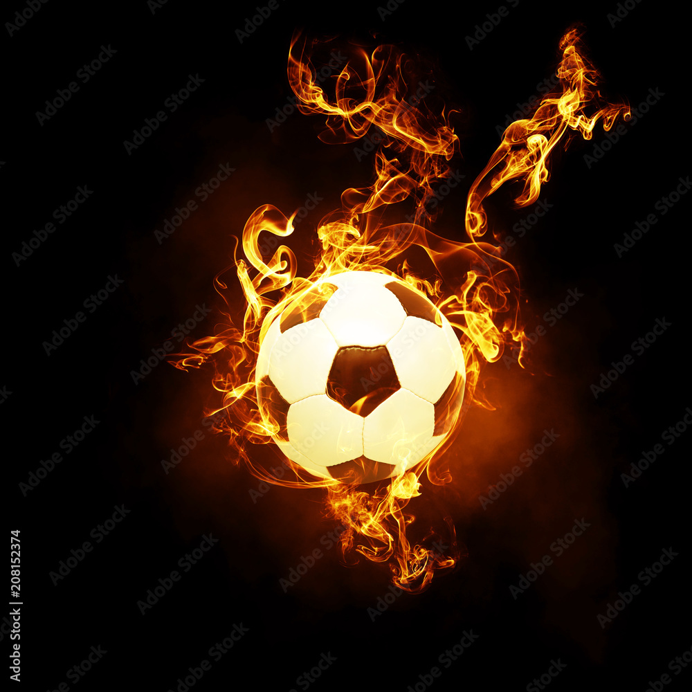 Fototapeta premium Brennender Fussball