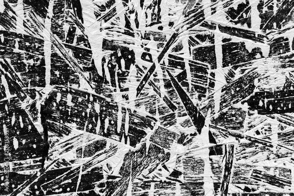 Naklejka premium Black and white abstract pattern textured background.