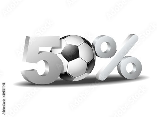 Fifty percent discount icon