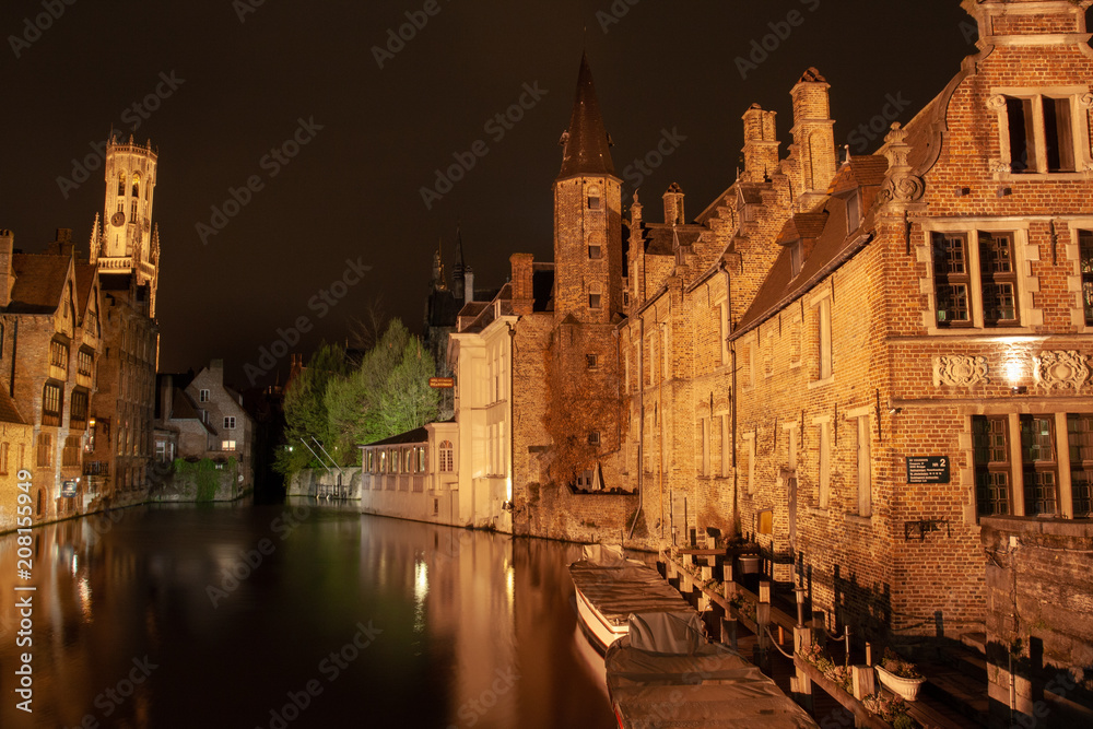 Brugge Canal at Night