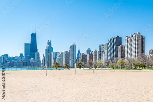 Cuadro en lienzo Chicago Skyline at North Beach