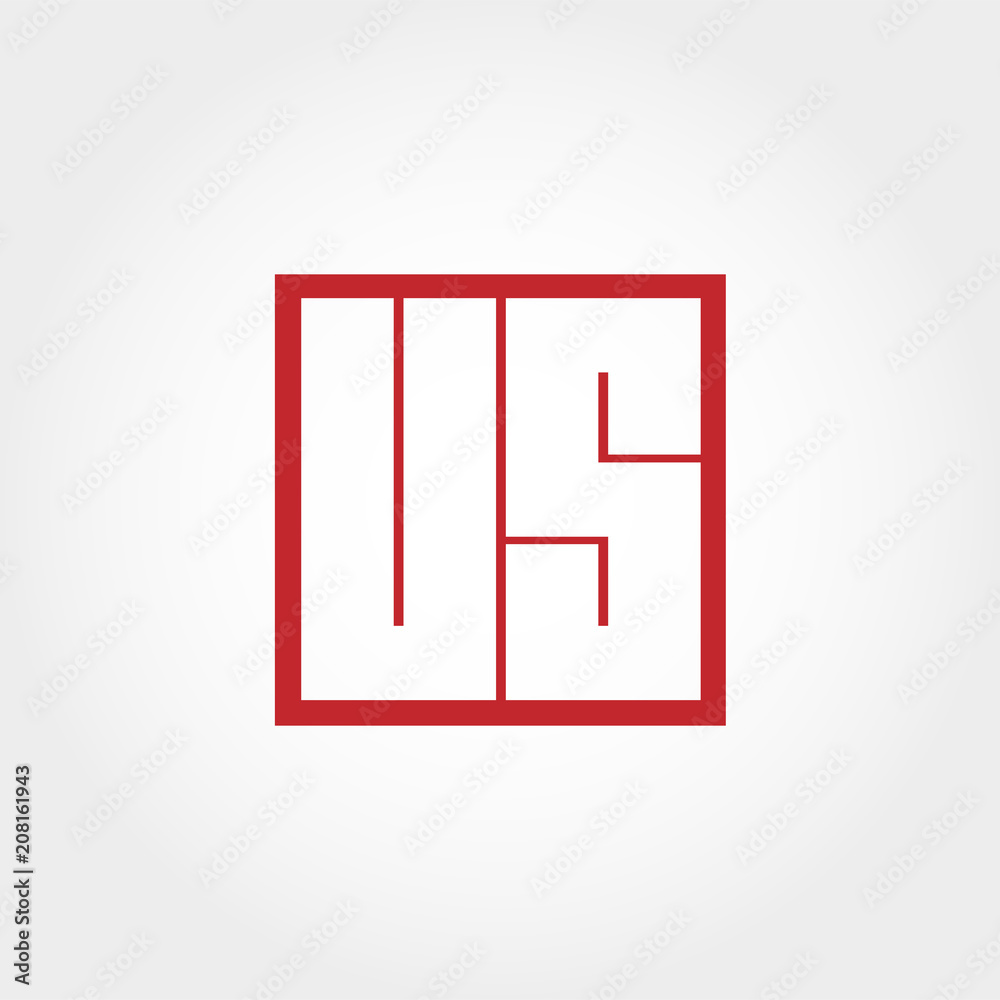 Initial Letter US Logo Template Vector Design Initial Letter US Logo Template Vector Design