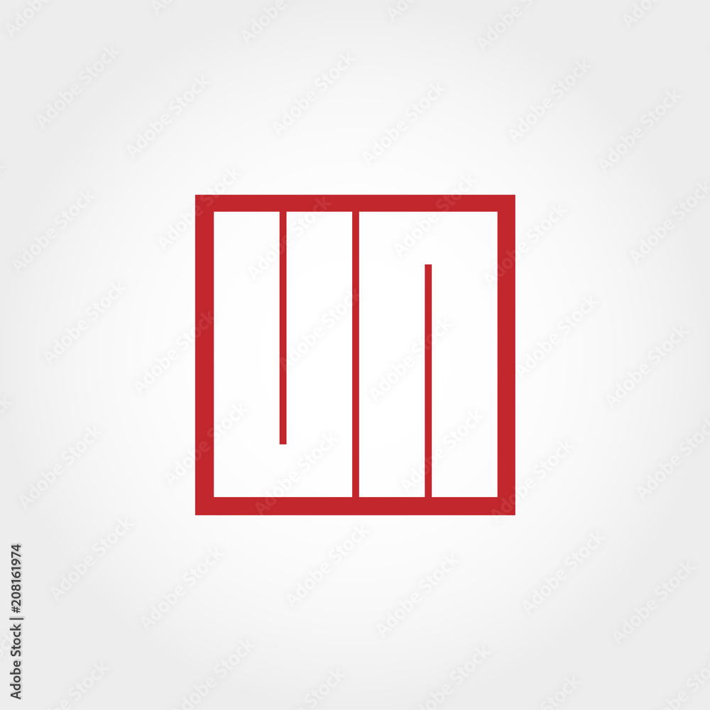 Initial Letter UN Logo Template Vector Design