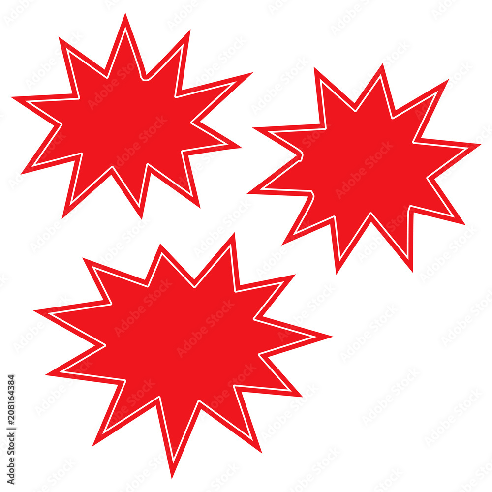 Set of red speech bubbles for your text. Vector illustration Set of red speech bubbles for your text. Vector illustration