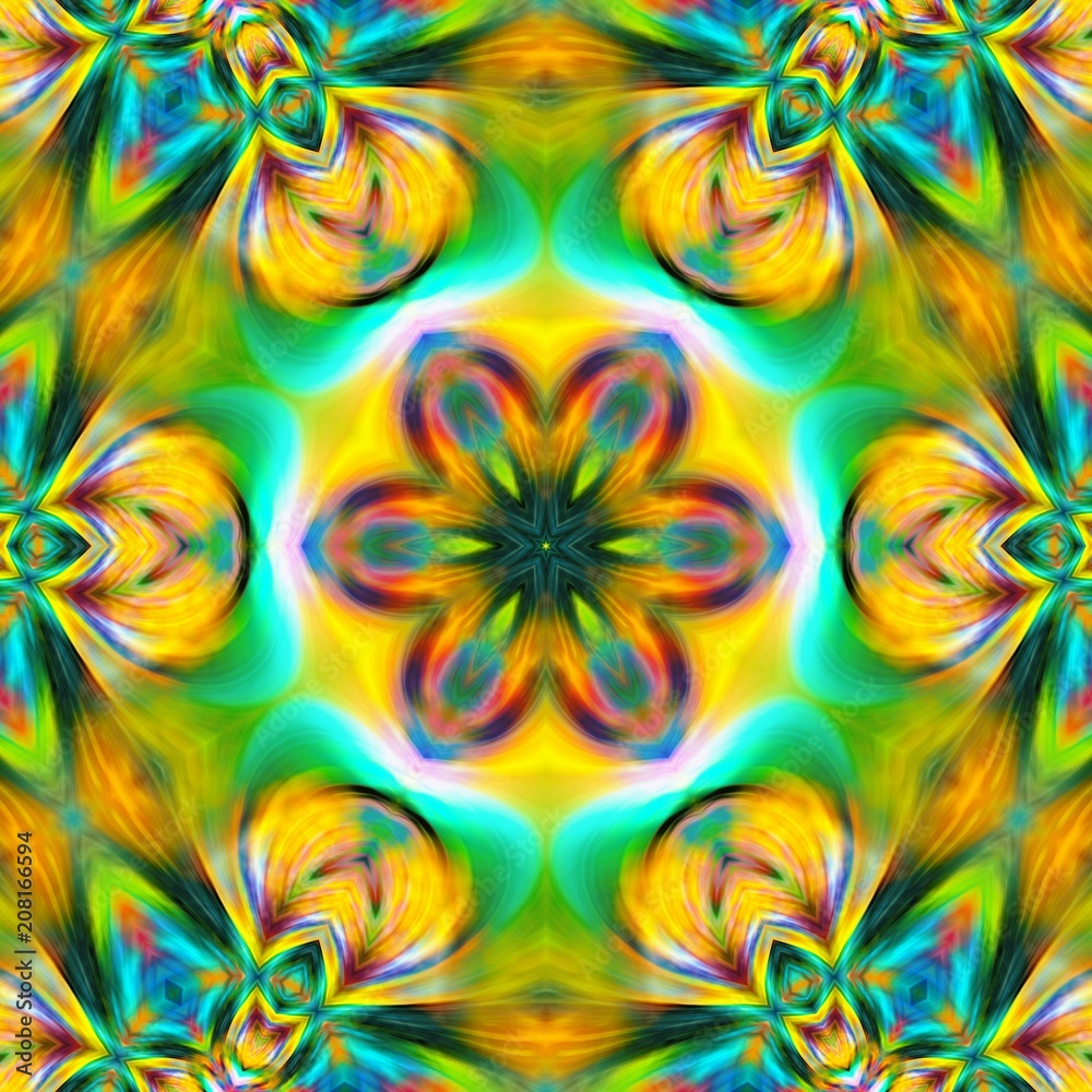 Fantasy sacred geometry modern art. Mystic Indian unique mandala. Oriental round pattern. Diamond and floral kaleidoscope artwork. Feng shui and yoga traditional design. Psychedelic creative print. Fantasy sacred geometry modern art. Mystic Indian unique mandala. Oriental round pattern. Diamond and floral kaleidoscope artwork. Feng shui and yoga traditional design. Psychedelic creative print.