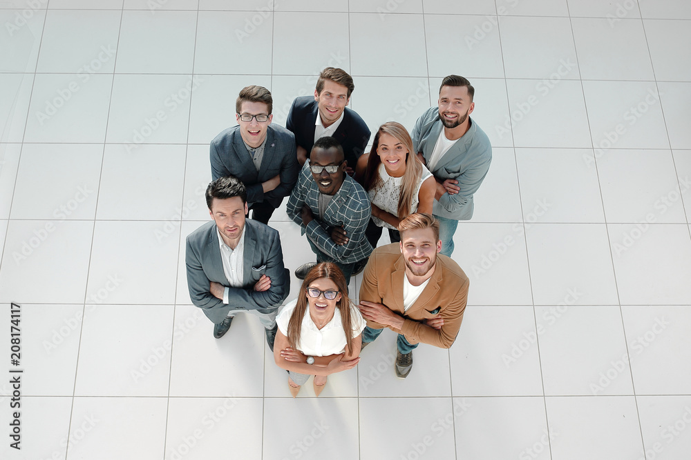 Fototapeta premium top view.successful multinational business team