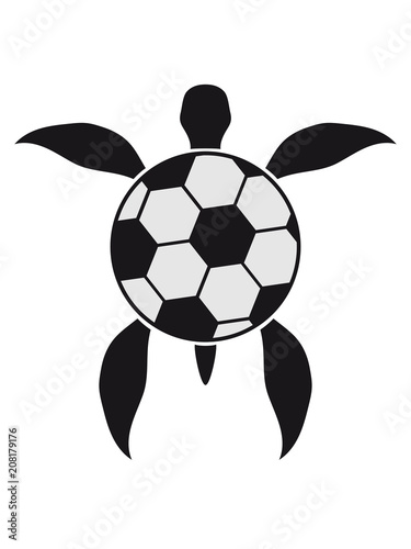 fußball spielen sport verein spaß kicken ball rund tor tattoo unterwasser  wasser flossen schwimmen tauchen logo comic cartoon schildkröte panzer  lustig süß niedlich design cool clipart Stock Illustration | Adobe Stock