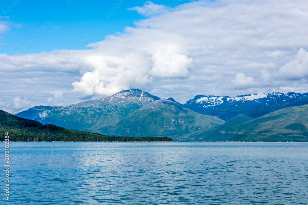 Alaska's Tracy Arm Fjord Mountains and Sea