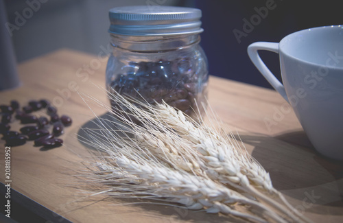 ingredient material of bakery wheat on table