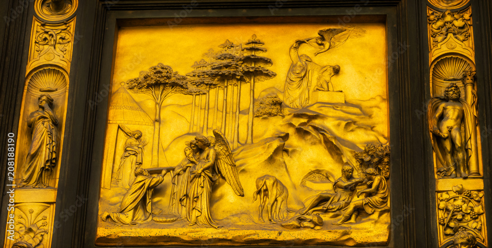 Abraham Ghiberti Bronze Door Bapistry Duomo Cathedral Florence Italy