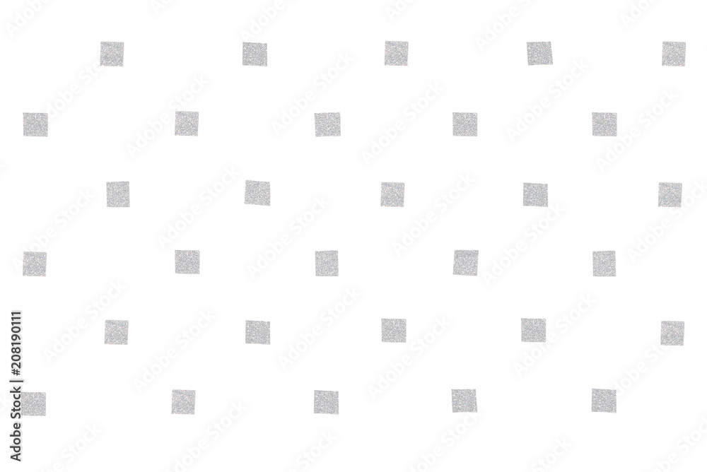 Silver glitter paper cut background - isolated