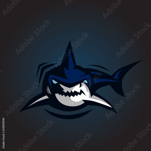 shark logo emblem vector