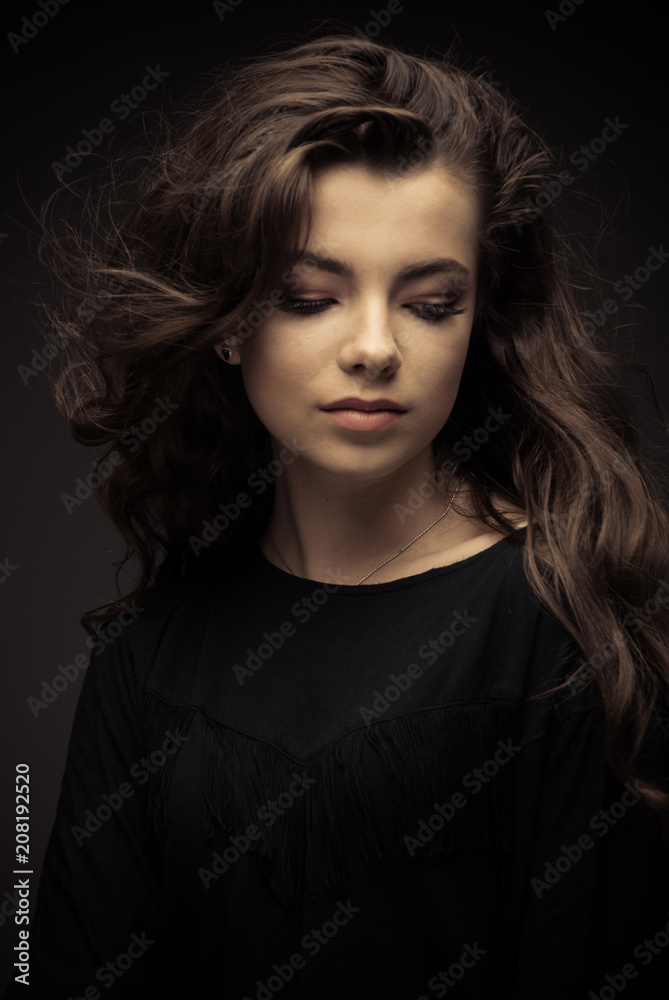 Fashion woman studio portrait Fashion woman studio portrait