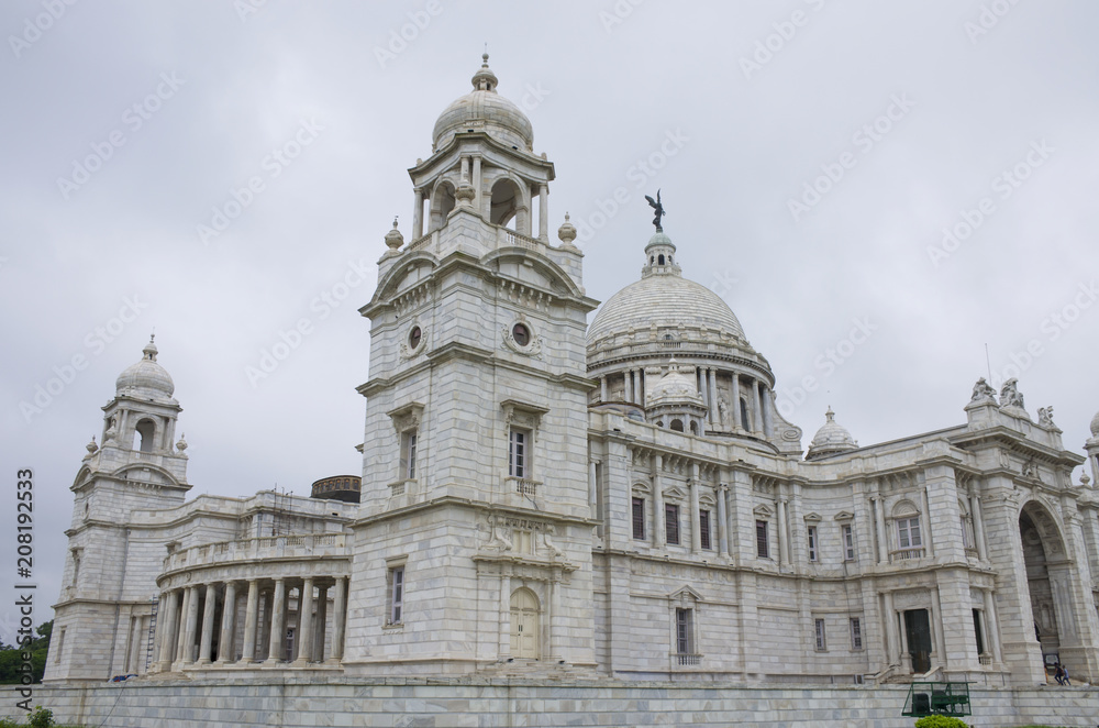 The palace in India to Kolkata Victoria Memorial Hall
