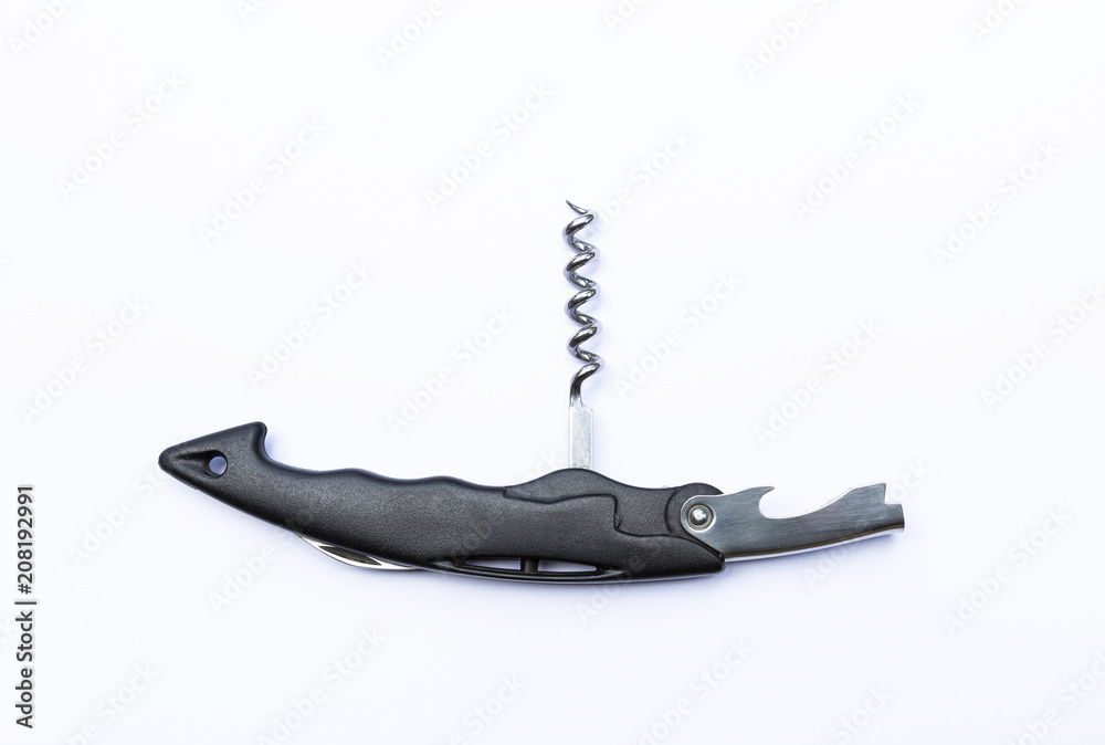Design wine and bottle opener on white background Design wine and bottle opener on white background
