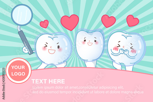 tooth with dental care concept