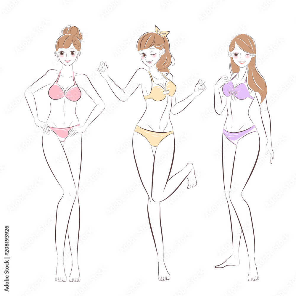 beauty cartoon woman beauty cartoon woman