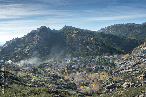 Views of Manzanares El Real, in La Pedriza, Guadarrama Mountains National Park, province of Madrid, Spain photo