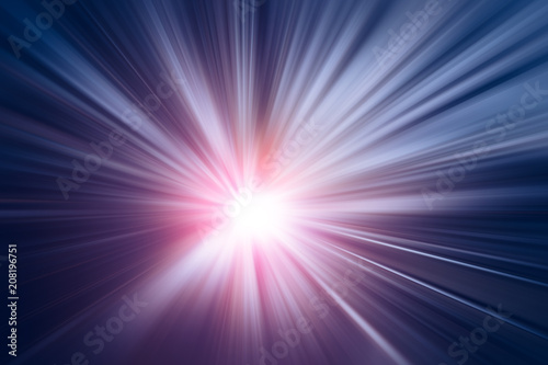 fast speed blur zoom blue light business perform concept abstract for background.