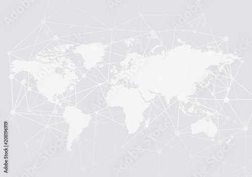 Planet earth with white and technology network. vector illustration