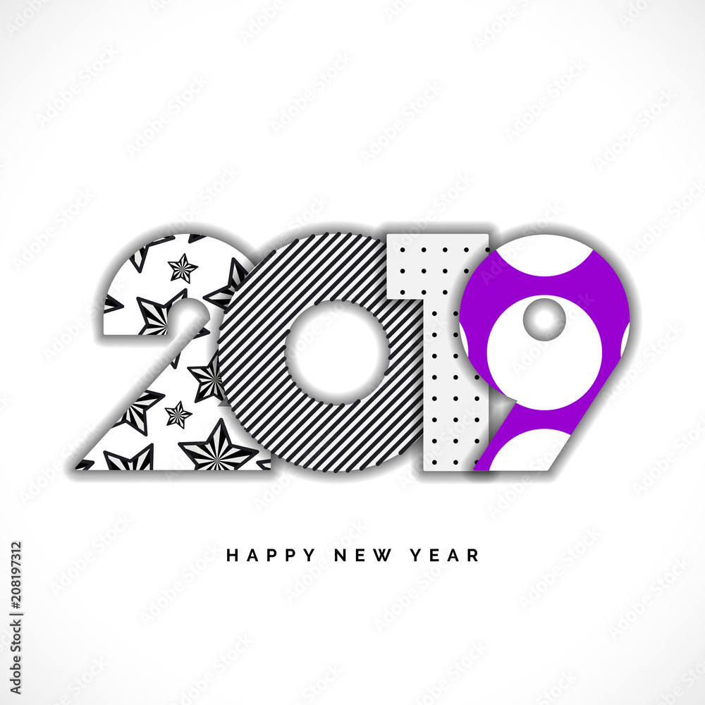 Obraz premium 2019 Happy New Year