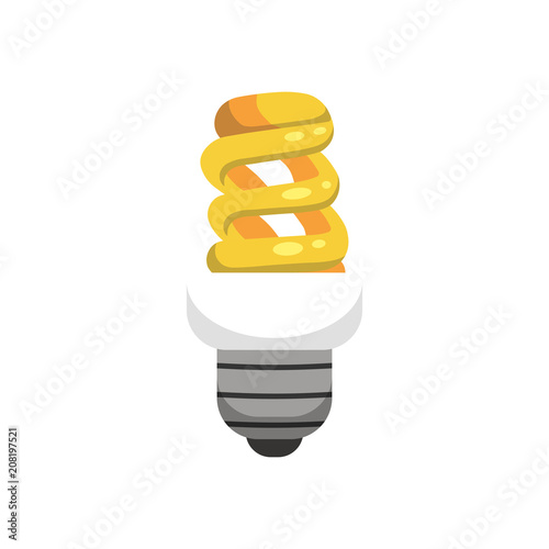 Light bulb in cartoon style. Idea illustration.