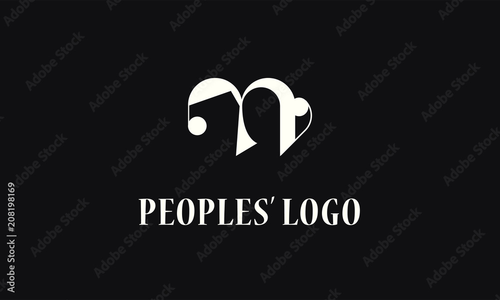 People Face logo concept for brand, company, startup. Man and Woman face logo. Luxury design People Face logo concept for brand, company, startup. Man and Woman face logo. Luxury design