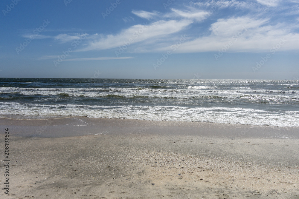 Landscape with The Black sea, sand and beach elements Landscape with The Black sea, sand and beach elements