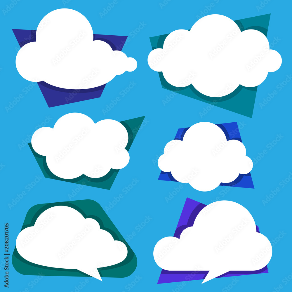 White clouds isolated on blue background. White clouds isolated on blue background.