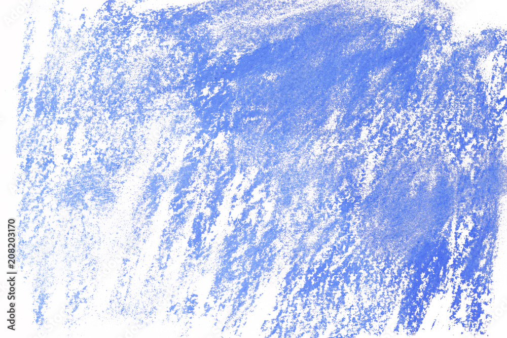 Pattern for different design and decoration. Blue pastel stain on a white paper background. Hand painted Pattern for different design and decoration. Blue pastel stain on a white paper background. Hand painted