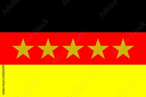 Deutsche Fahne mit 5 Sternen