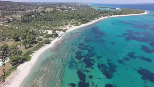 Wallpaper Mural Aerial view of coastline of Kassandra peninsula, Greece, raw, 4K Torontodigital.ca