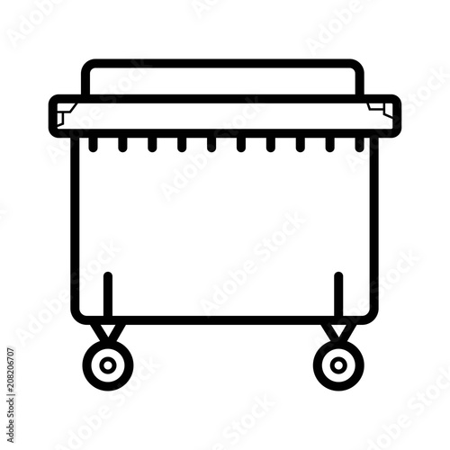 dumpster vector icon