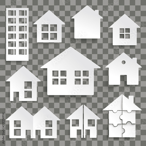 Paper House Set Transparent