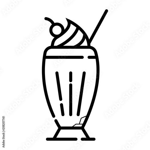 milkshake vector icon