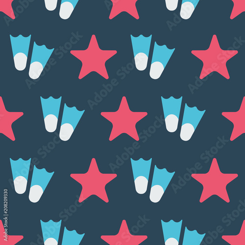 Pattern with flippers and stars