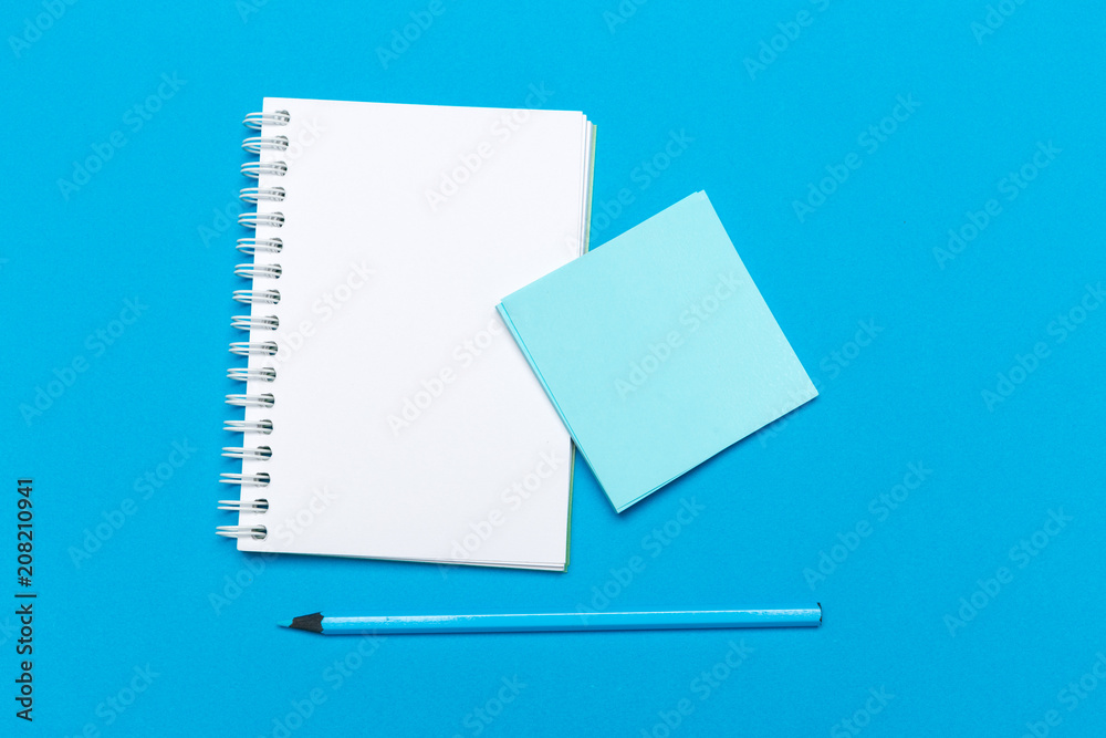 Blank notebook on the table Blank notebook on the table