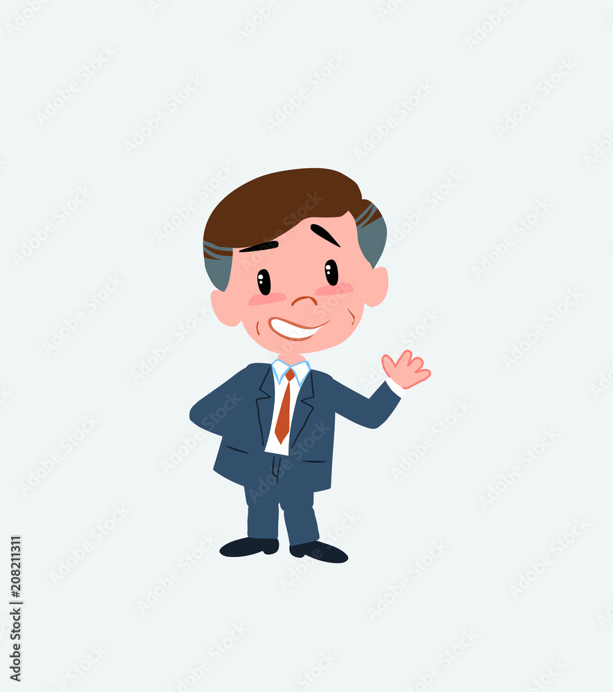 Businessman showing something in positive attitude. Businessman showing something in positive attitude.