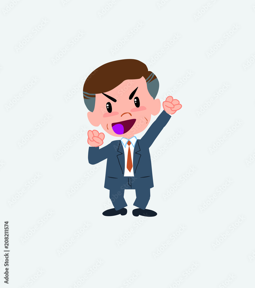 Businessman cheering enthusiastically. Businessman cheering enthusiastically.
