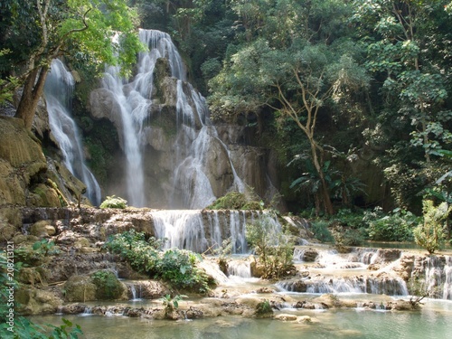 Fototapeta Naklejka Na Ścianę i Meble -  Kuang Si Waterfall in Luang Prabang, Laos