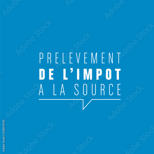 prélèvement à la source