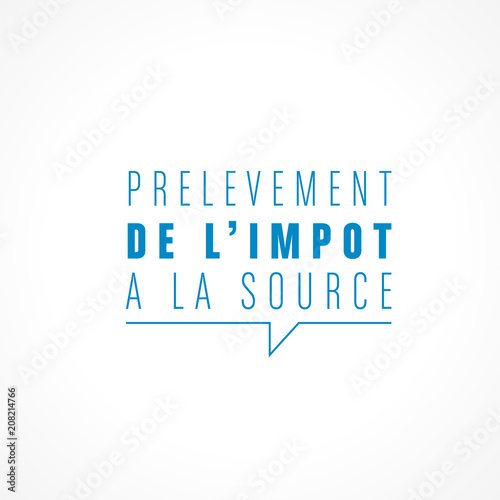 prélèvement à la source