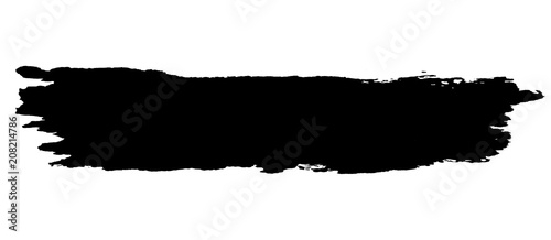 Isolierter Pinselstreifen mit schwarzer Farbe