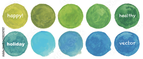 Colorful vector watercolor circles