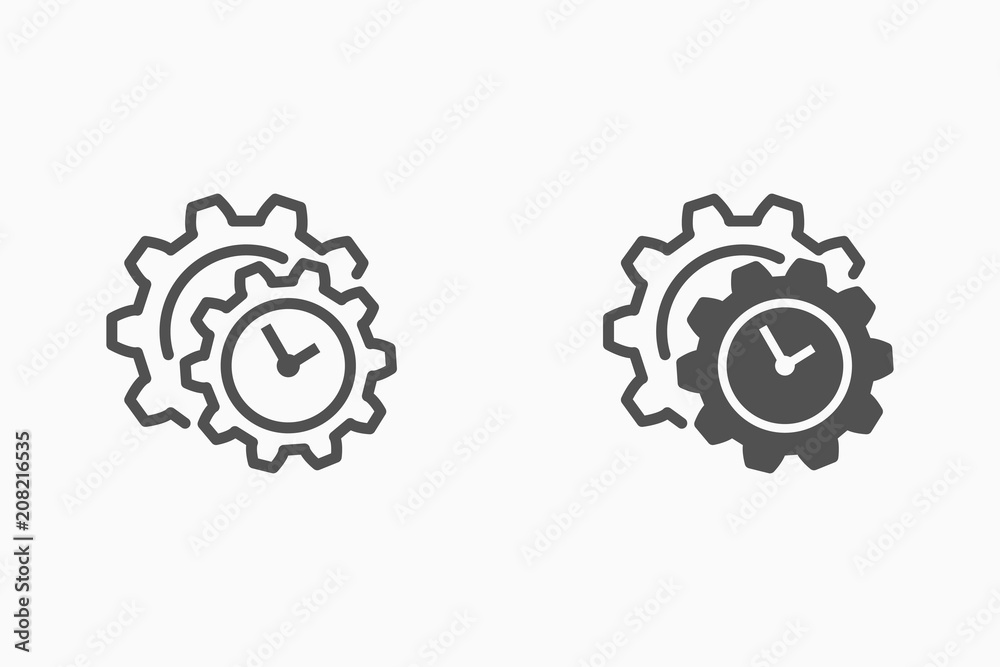Clock vector icon. Clock vector icon.