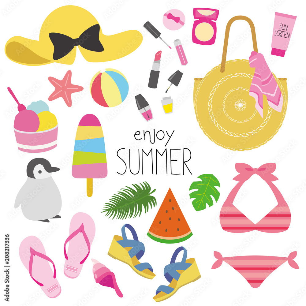 Vector of summer fashion illustration