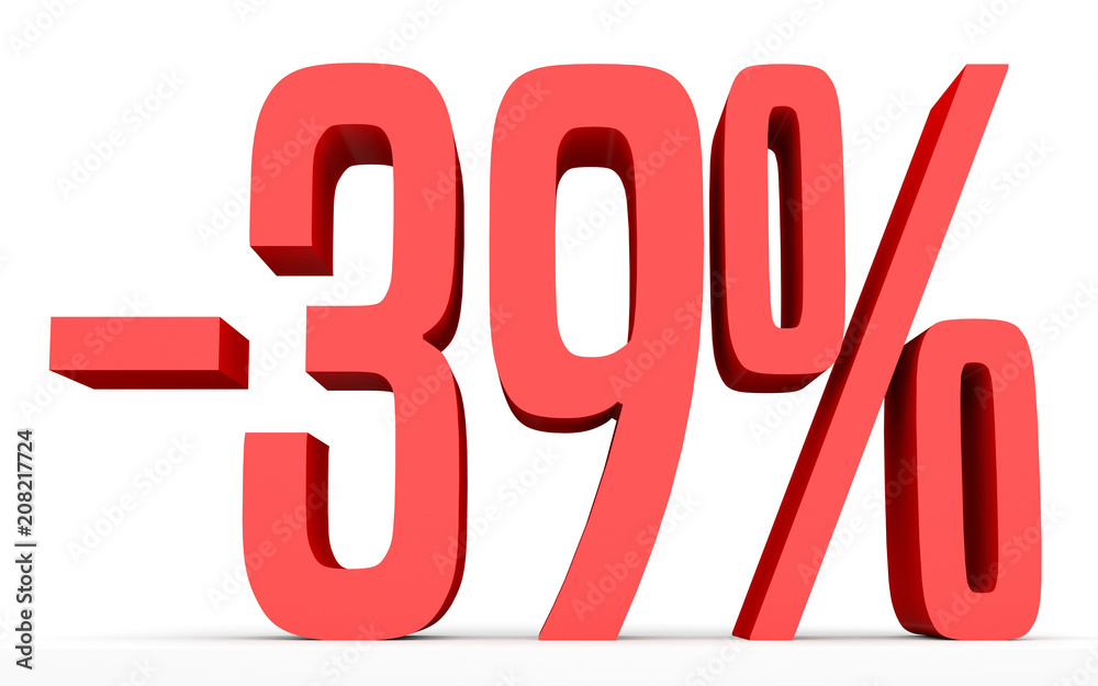 Minus thirty nine percent. Discount 39 %. Minus thirty nine percent. Discount 39 %.