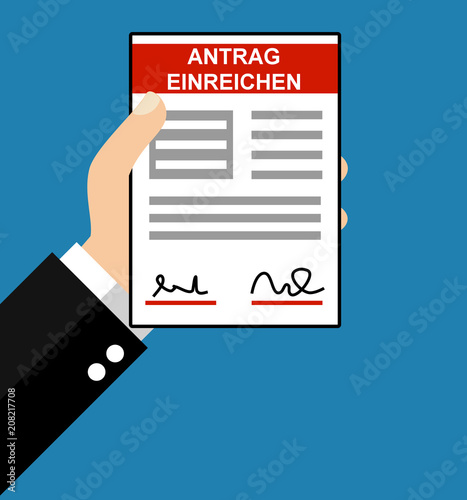 Antrag einreichen - Flat Design photo