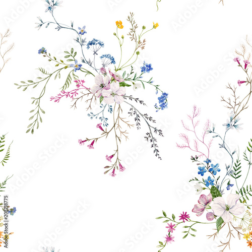Watercolor floral pattern